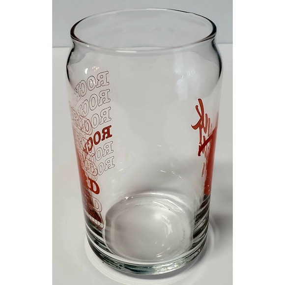 ROCKFORD IL Beer Pint Class Thank You Back State Logo Clear/Orange Breweriana - Picture 5 of 8